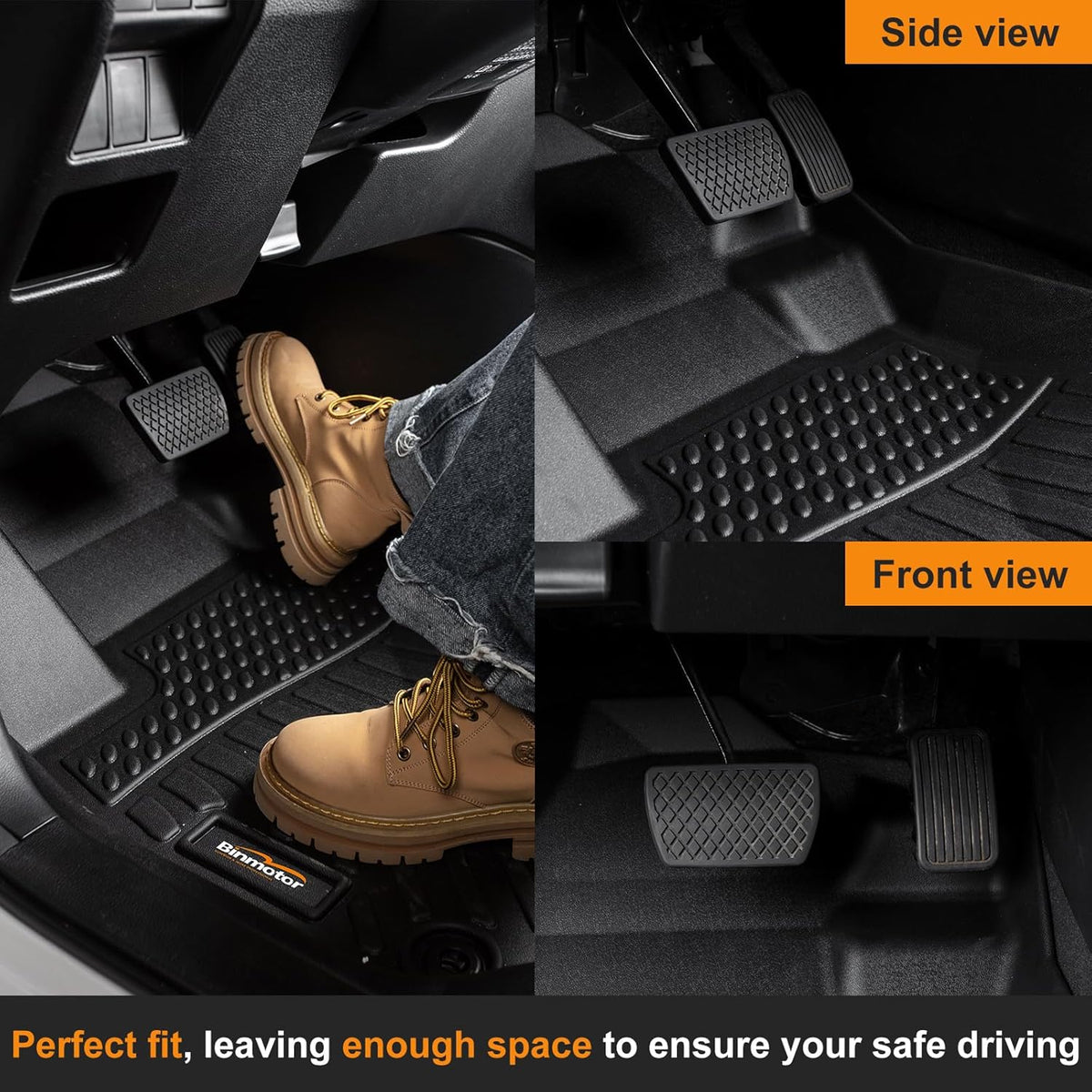 Binmotor-Floor Mats for Subaru Legacy/Outback 2020-2025, 2 Rows All Weather Car Mats, Waterproof TPE Rubber Liners for Subaru Legacy Accessories-Black