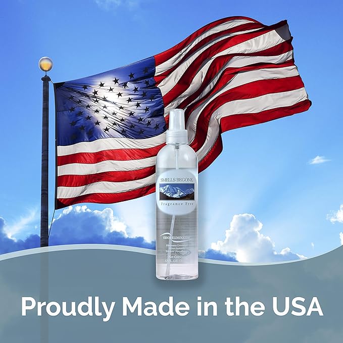 SMELLS BEGONE Air Freshener Spray - 12 oz, Pack of 2 - Odor Eliminator - Eliminates Odors from Smoke, Trash Cans, Cars, Pets & Boats - Fragrance Free