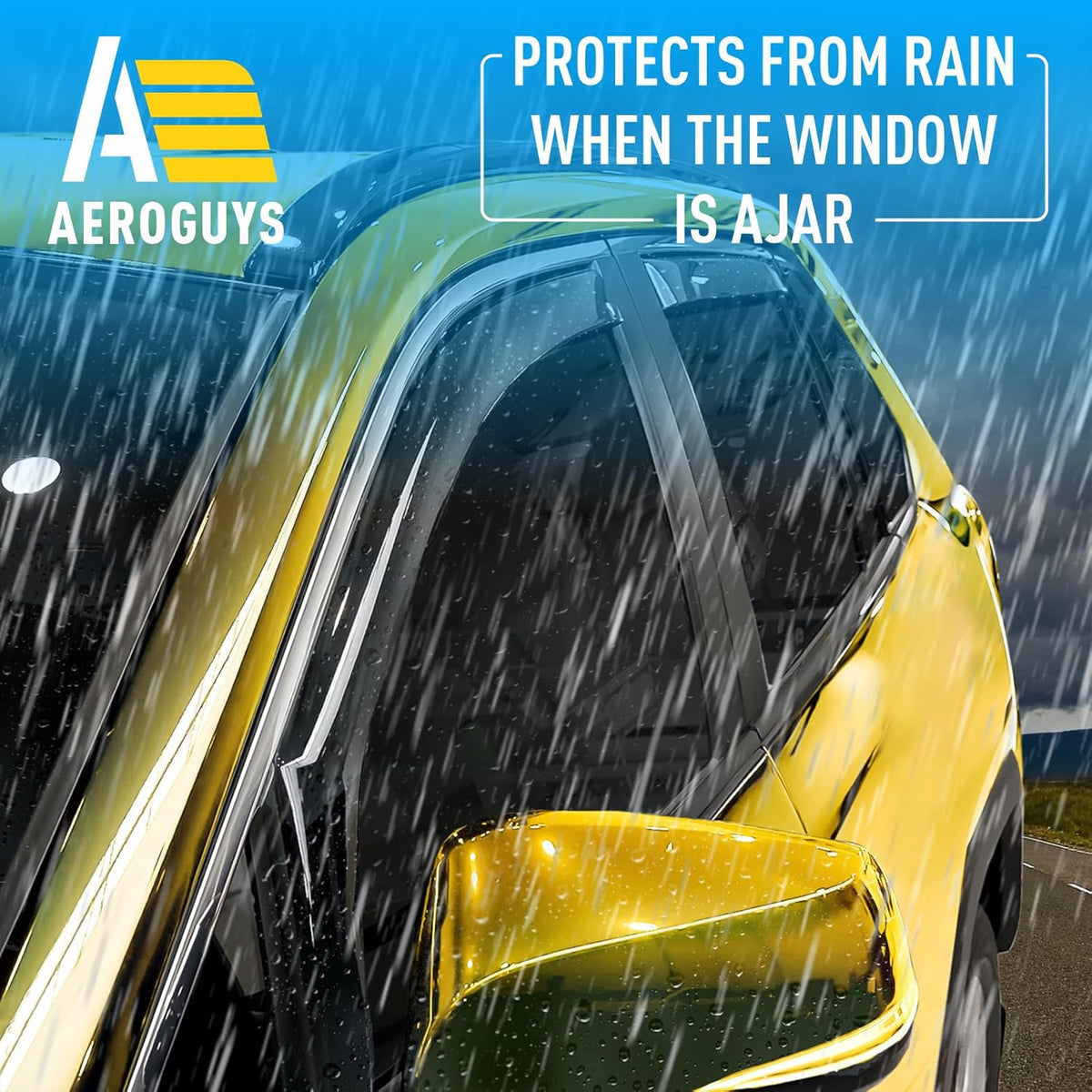 Extra Durable Window Deflectors in-Channel Window Visors Rain Guards Fit for Toyota RAV4 2019-2025, Sun Visors, Wind Vent for Shades, Exterior Car Accessories - 4pcs. AG0668