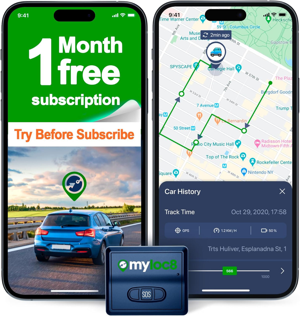 GPS Tracker for Vehicles with Magnet – 4G LTE Real-Time Location Device with App, Built-in SIM, 14-Day Battery – Anti-Theft GPS Tracker for Car, Motorcycle, Scooter, Bike