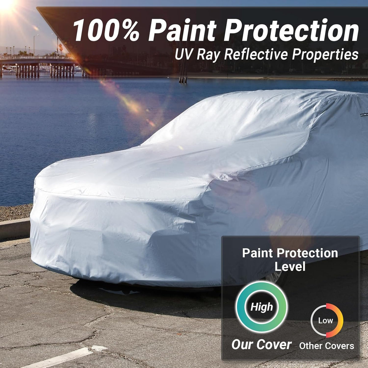 iCarCover Premium Car Cover for 1959-1970 Pontiac Bonneville 2-Door, 4-Door Heavy Duty Waterproof All-Weather Automobiles Custom Fit Indoor Outdoor UV Snow Protection Covers with Straps and Bag
