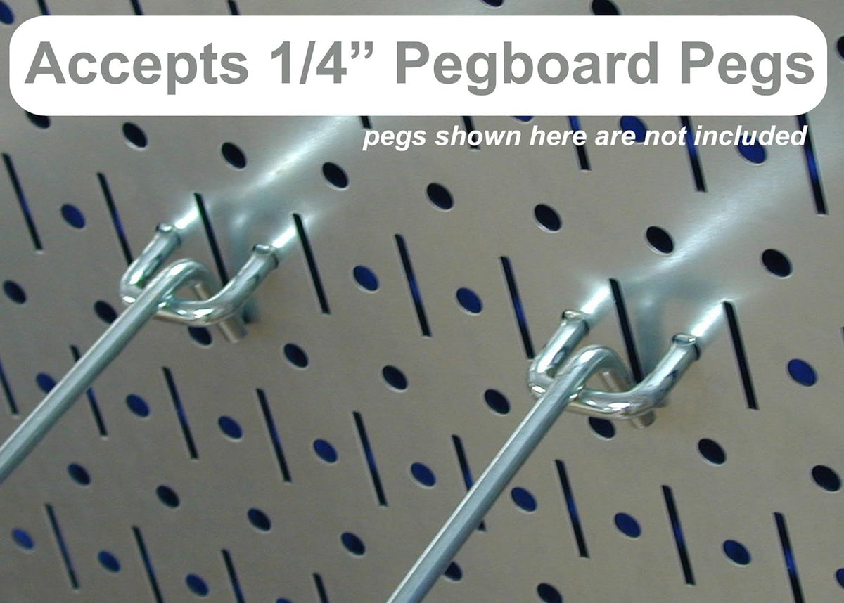 Wall Control Pegboard Organizer 4 ft. Metal Pegboard Standard Tool Storage Kit with White Toolboard and White Accessories