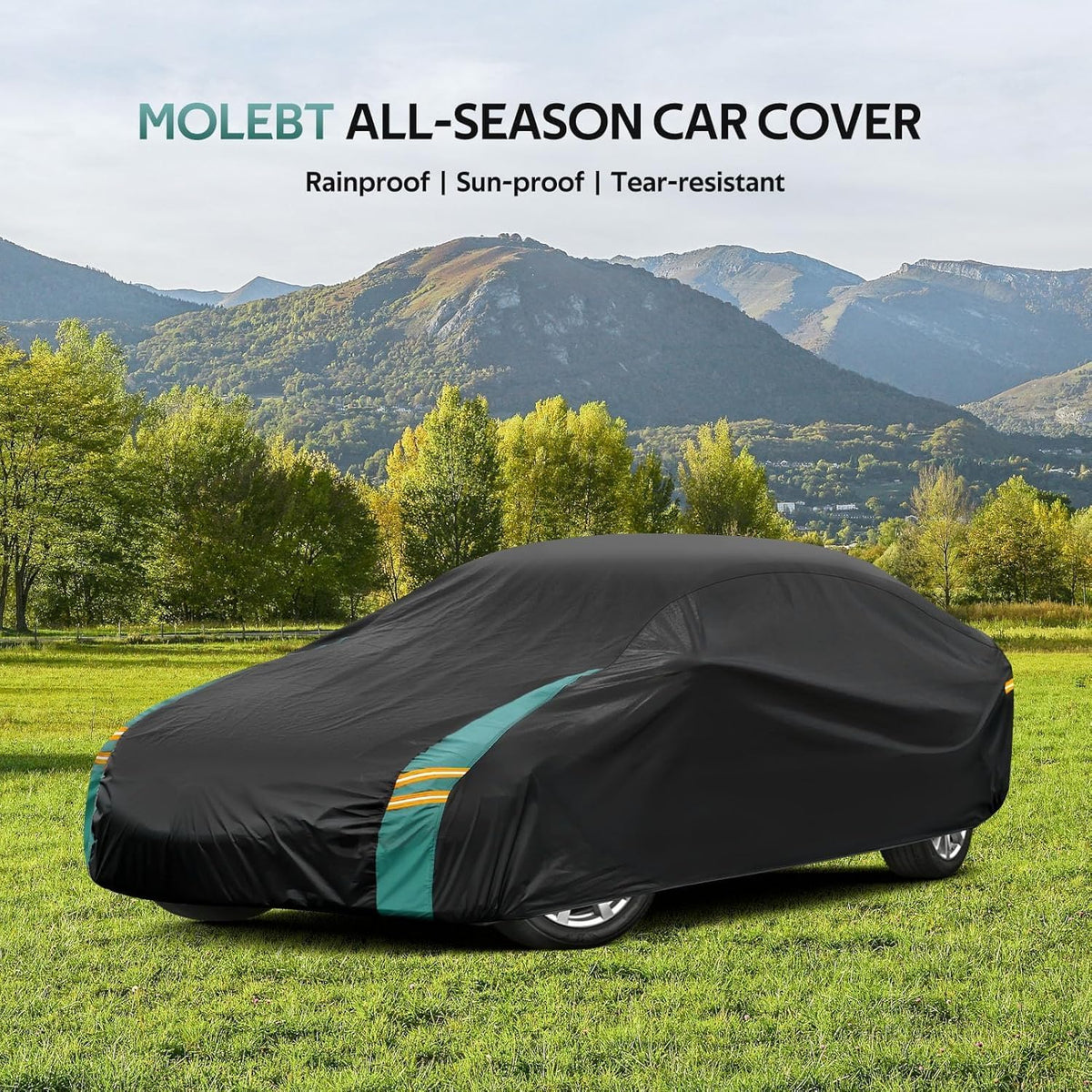 Coupe Car Cover Custom Fit for BMW 3 Series 4 Series M3 320i 325i 328i 330i 335i 340i 430i 440i M4(2005-2025), Waterproof All Weather for Automobiles, Outdoor Full Cover with Windproof Clip Straps.