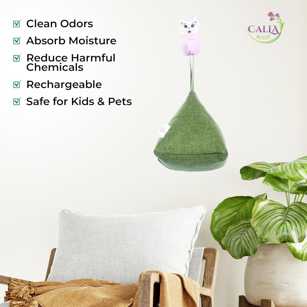 4 Pack Bamboo Charcoal Air Purifier Bags 200 Grams Each - Odor Absorber & Eliminator for Home, Car, Pets, Activated Charcoal Natural Freshener, Eco-Friendly & Reusable (Fall Colors)