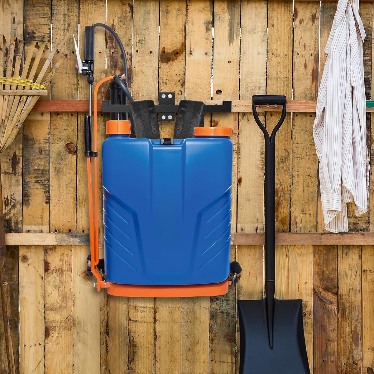 Backpack Leaf Blower Hanger, Backpack Blower Storage Organizer Holder, Heary Duty Chainsaw Wall Mount, Tactical Gear Stand (1 Pack)