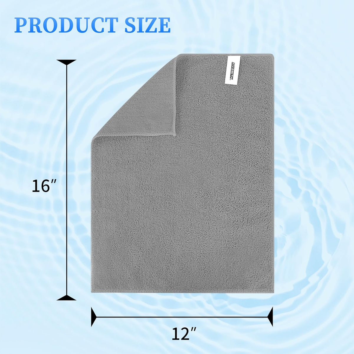 FIXSMITH Microfiber Cleaning Cloth - Pack of 8, Size: 12 x 16 in, Multi-Functional Cleaning Towels, Highly Absorbent Cleaning Rags, Lint-Free, Streak-Free Cleaning Cloths for Car Kitchen Home