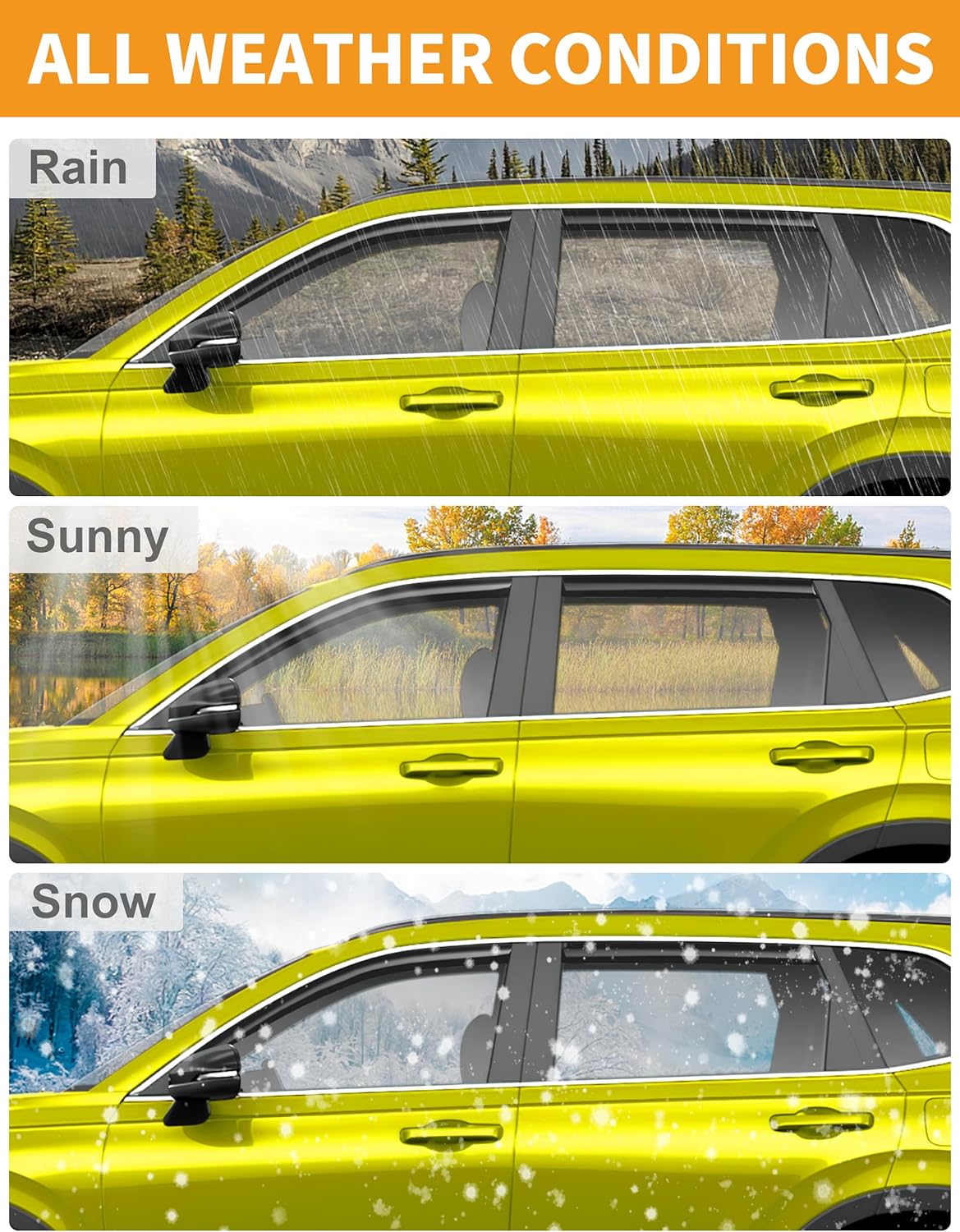 in-Channel Window Rain Guards Intended for Subaru Forester 2019 2020 2021 2022 2023 2024 Extra Durable Window Deflectors Vent Visors Shades Exterior Car Accessories - 4 pcs