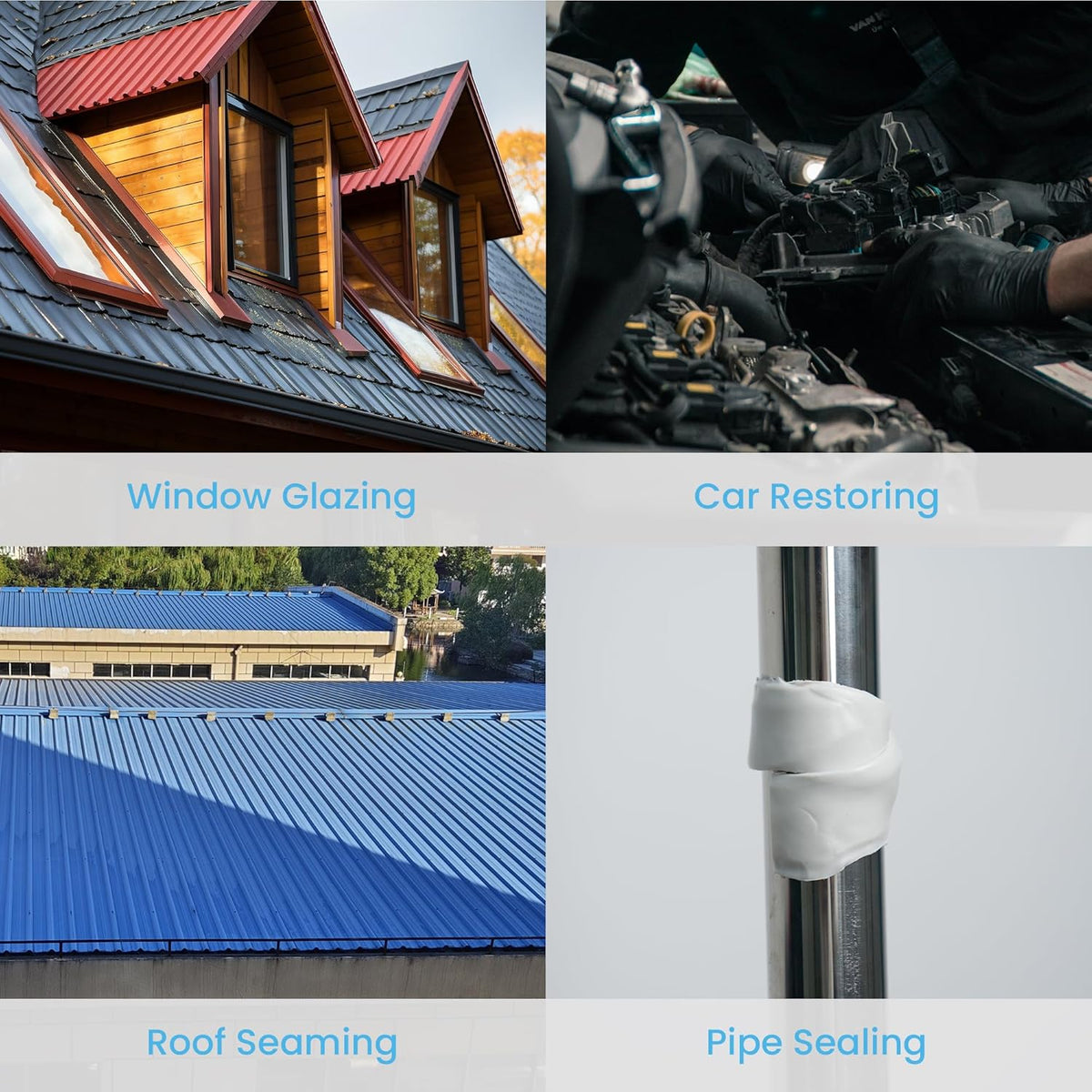 Butyl Sealing Tape Black, 1" x 30' x 1/8" Plumbers Putty Tape, RV Window Sealant and Caulking, Waterproof Butyl Seal Tape Rubber Tape to Seal RV, Boat, Home Pipes and Car Windows Leaks