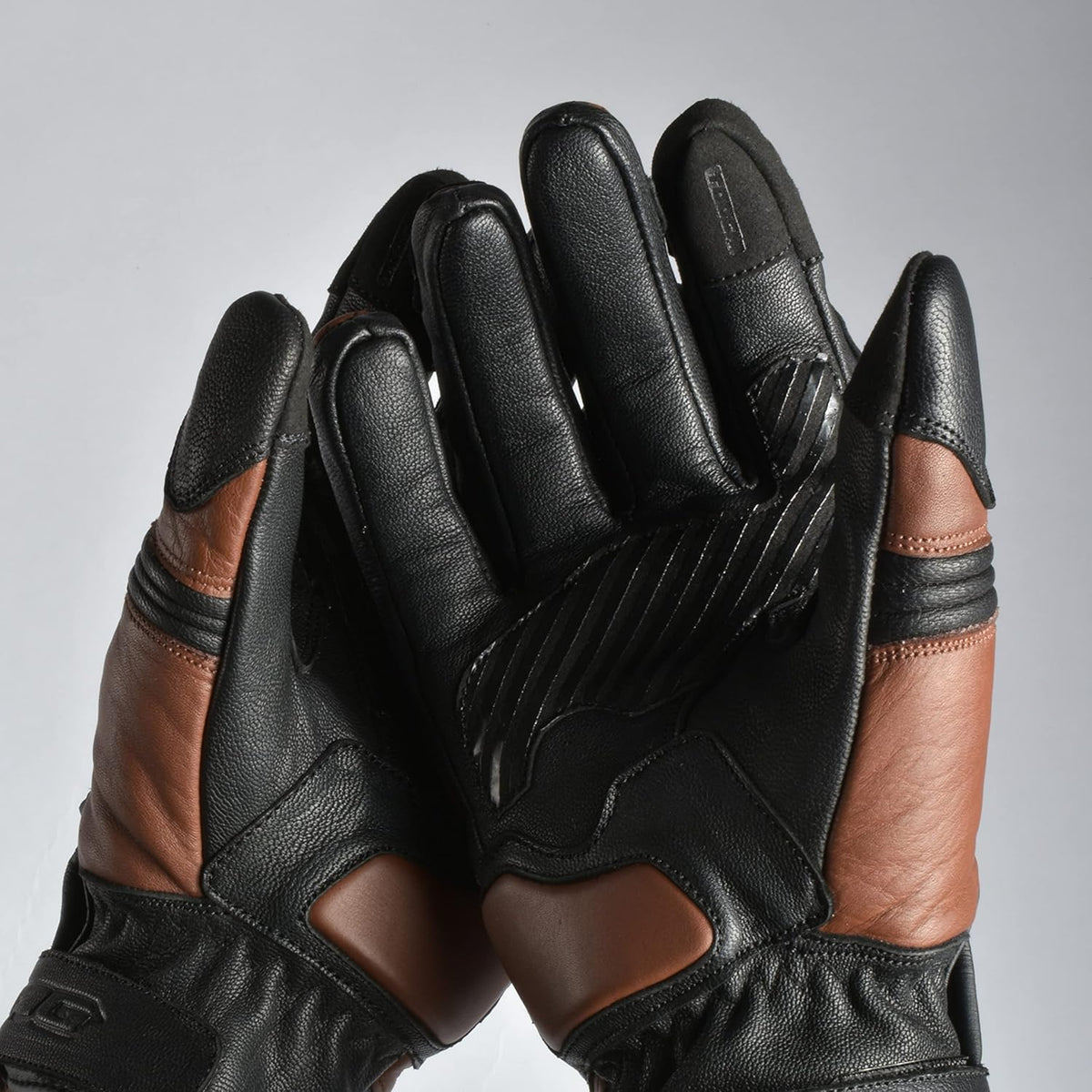 J.A.G. Motorcycle Gloves - Premium Leather Perforated Motorcycle Gloves for Men with Knuckle Protection | Touchscreen Motorbike Riding Gloves