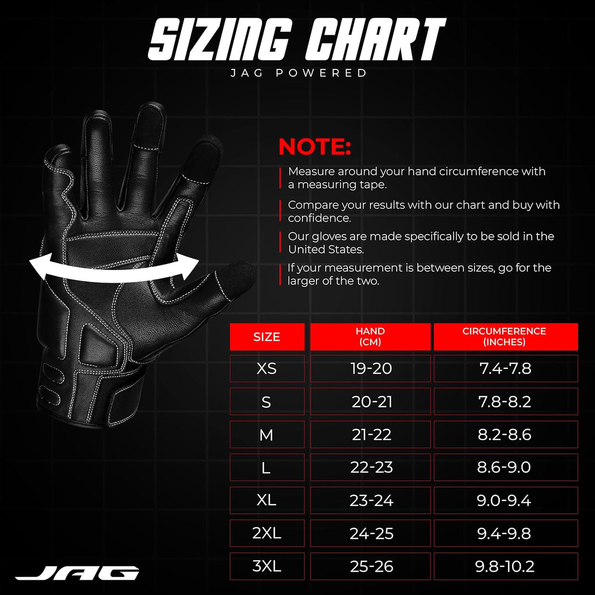 J.A.G. Motorcycle Gloves - Premium Leather Perforated Motorcycle Gloves for Men with Knuckle Protection | Touchscreen Motorbike Riding Gloves