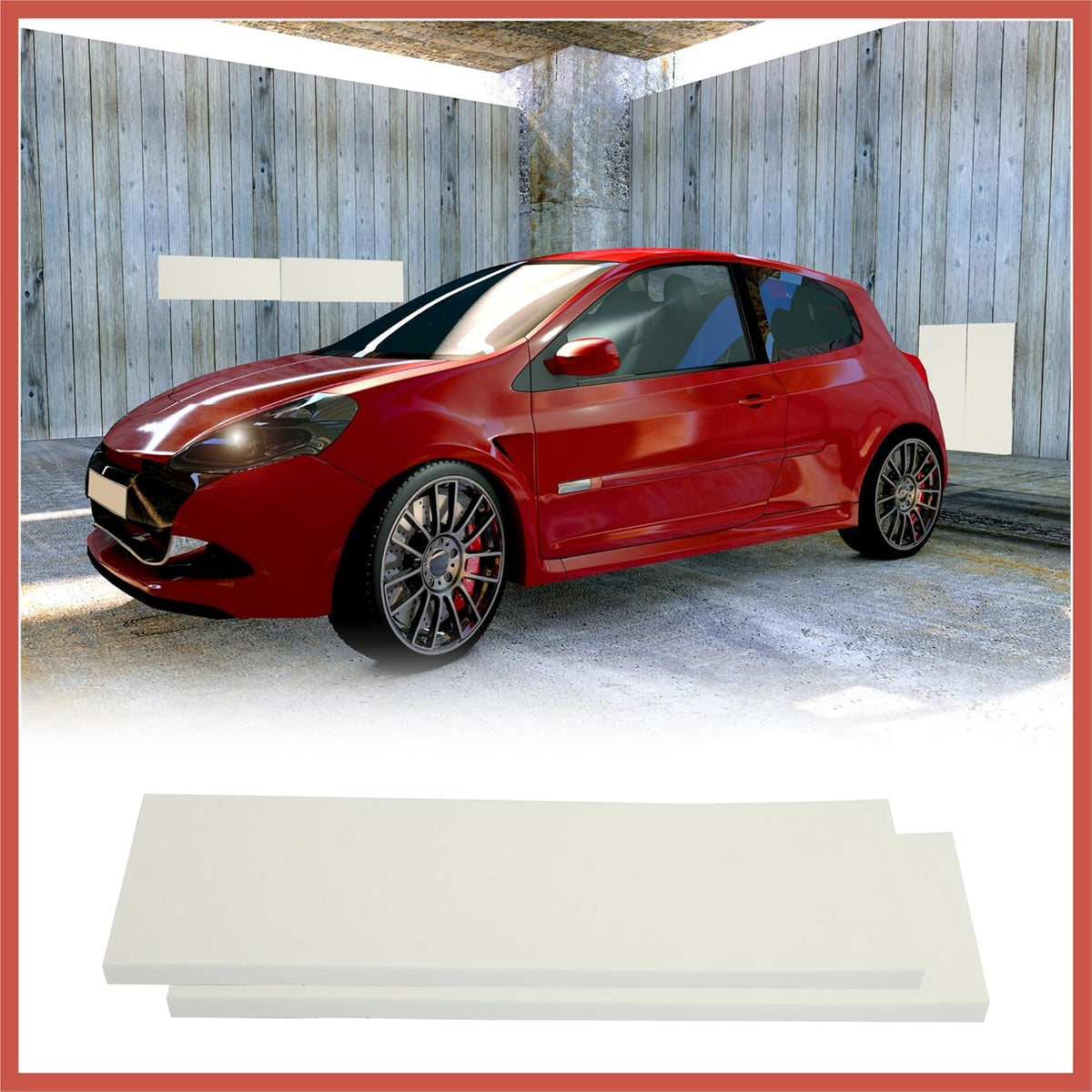 ACROPIX 400x120x15mm 2pcs Car Garage Wall Guard Door Bumper Protector Anti Collision Waterproof White Car Parts