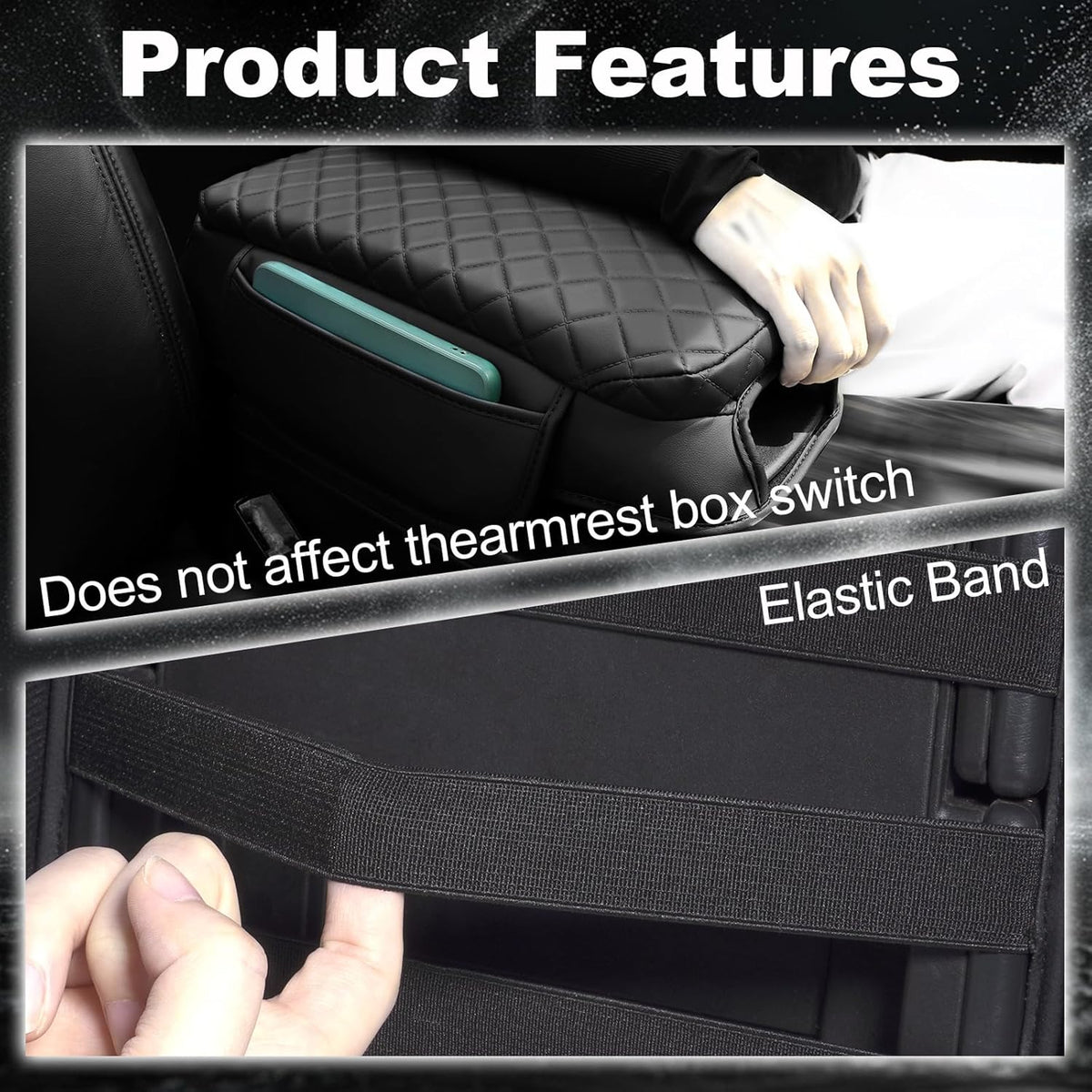 Center Console Armrest Cover for 2011-2020 Dodge Journey Cushion Pad Armrest Box Cover Protector Dodge Journey Interior Accessories (Journey11-20 pad)