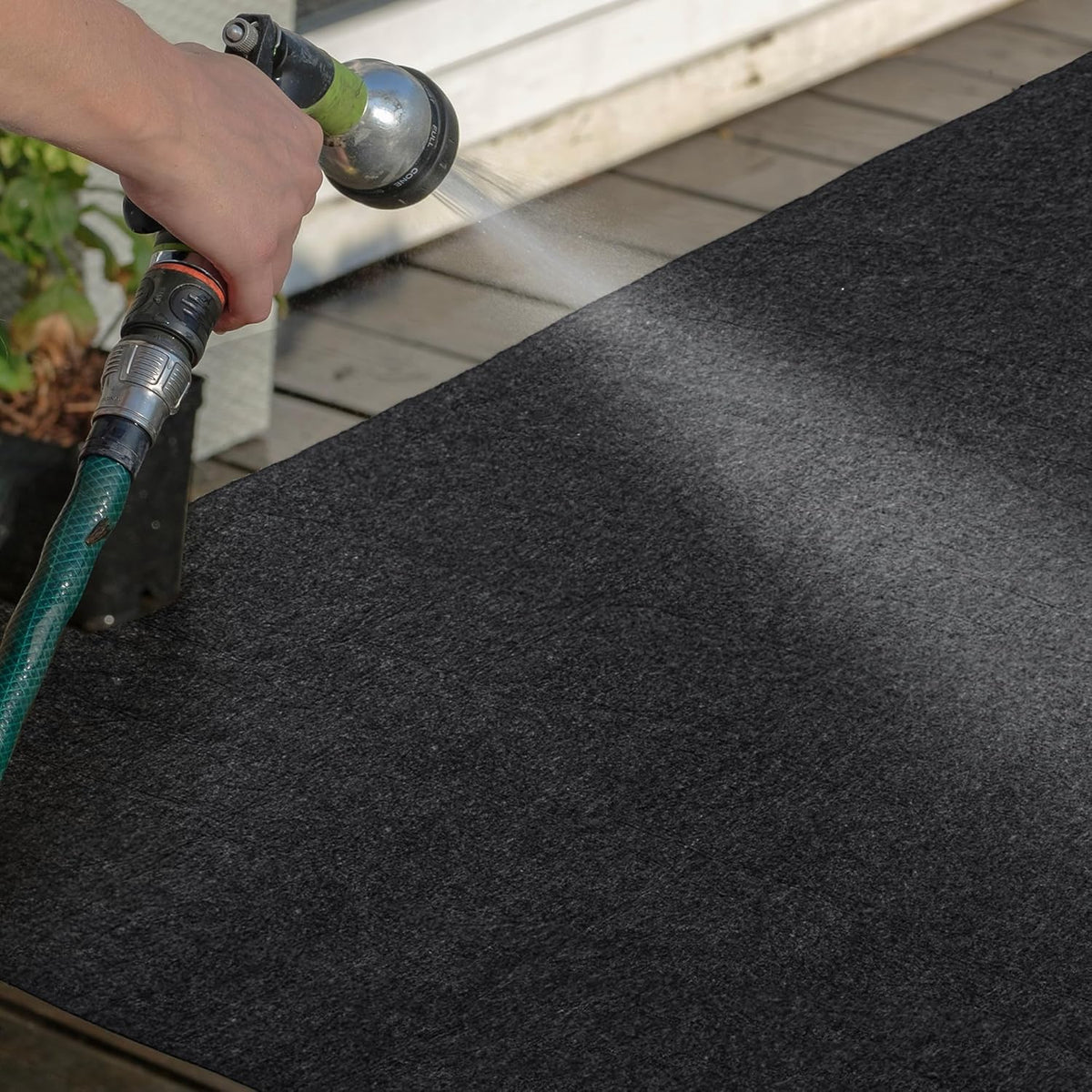 HOMBYS Garage Floor Mats for Under Car, Dark Grey Garage Flooring Rug, Motorcycle Oil Spill Mat, Absorbent Oil Garage Parking Mat 7'9"x18', Non Slip and Waterproof Backing