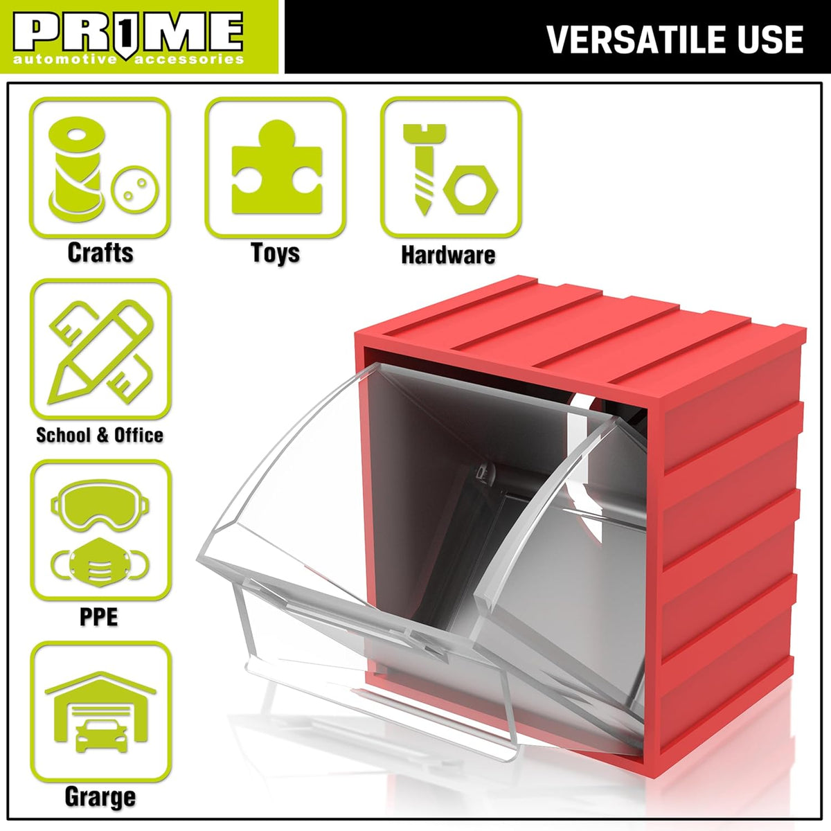 PR1ME 1 pc Garage Wall Mounted Storage organizer bin for rack