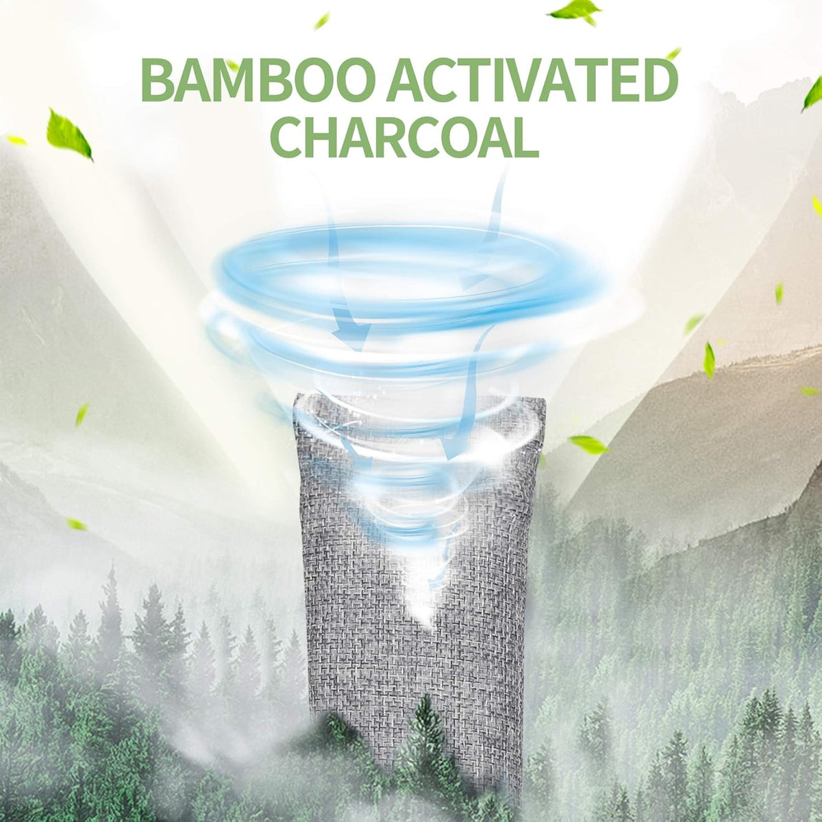 16 Pack Bamboo Charcoal Air Purifying Bag, Activated Charcoal Bags Odor Absorber, Moisture Absorber, Natural Car Air Freshener, Shoe Deodorizer, Odor Eliminators For Home, Pet, Closet (16x50g)