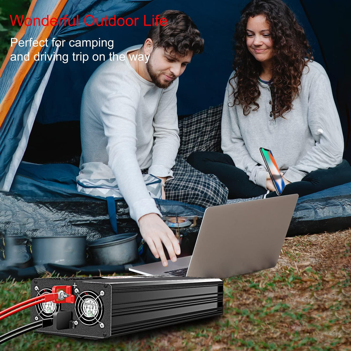 Xijia 3000W (Peak Power 6000W) Pure Sine Wave Inverter DC 72V to AC 120V 60HZ Solar Converter for Home Use car (DC72V (Range 60V-90V) 3000W)