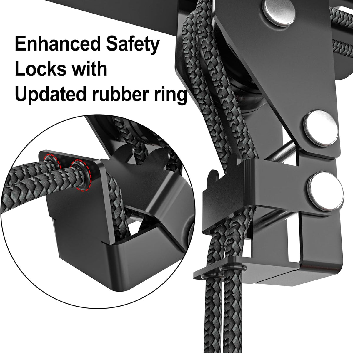 2025 Upgrade Cargo Box Garage Pulley System, Garage Ceiling Hoist Heavy-Duty Holds up to 150 lbs Capacity, Fit 10-14 Foot Ceilings, Black
