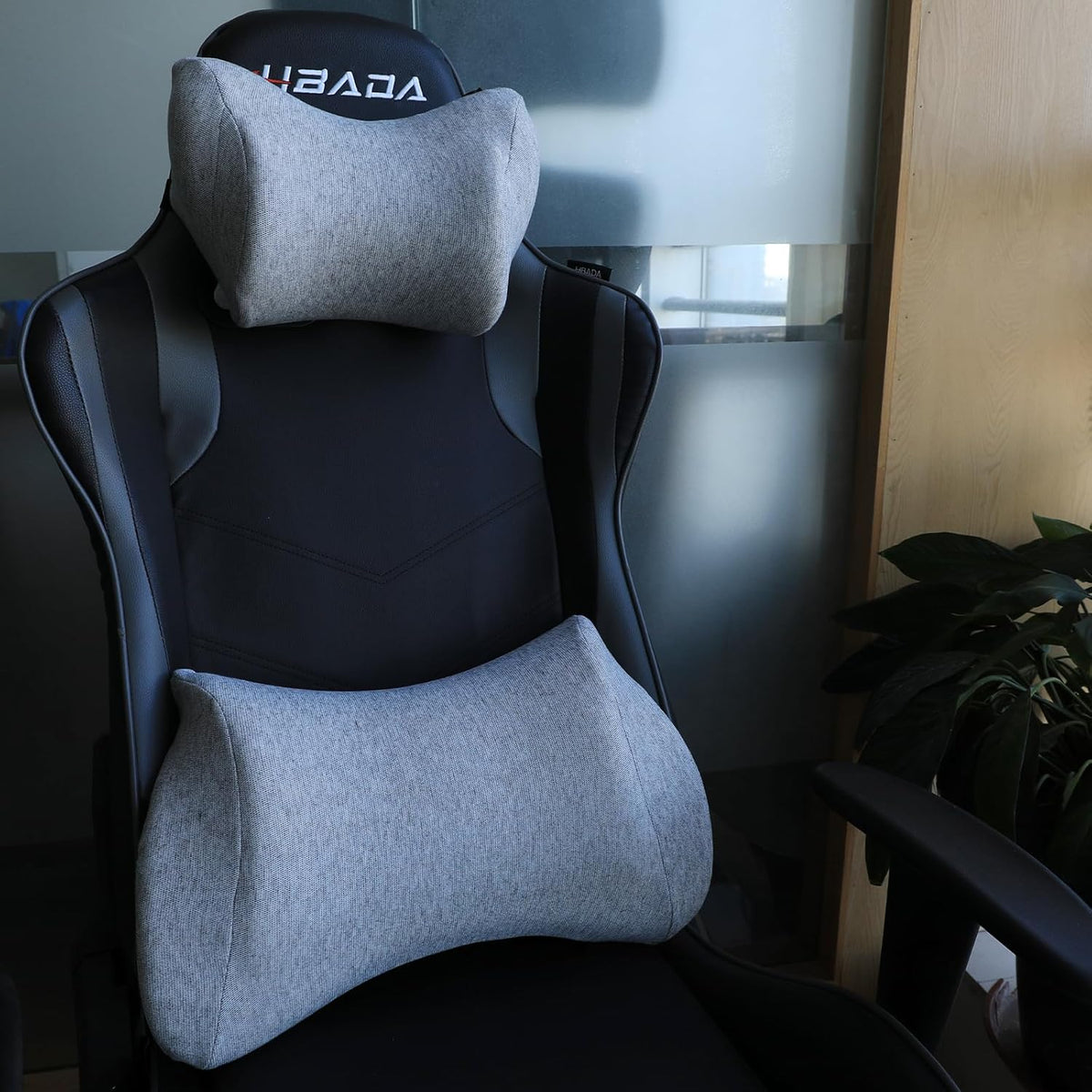 Lumbar Support Pillow for Car,Car Neck Pillow Kit for Car with Adjustable Strap,Car Headrest Pillow Ergonomic Design for Comfort