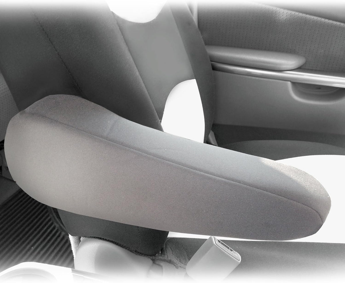 TLH Flat Cloth Fabric Armrest Covers One Pair, Gray Color
