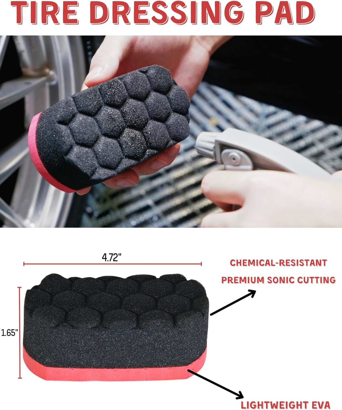 Premium 7PCS Car Wheel Rims Detail Cleaning PRO Wash Kit, Wheel Wash Mitt, Tire Brush,2PCS Soft Woolies Wheels Brush,Detailing Brush and Tire Dressing Pad,Microfiber Dry Towel Scratch-Free Cleaning