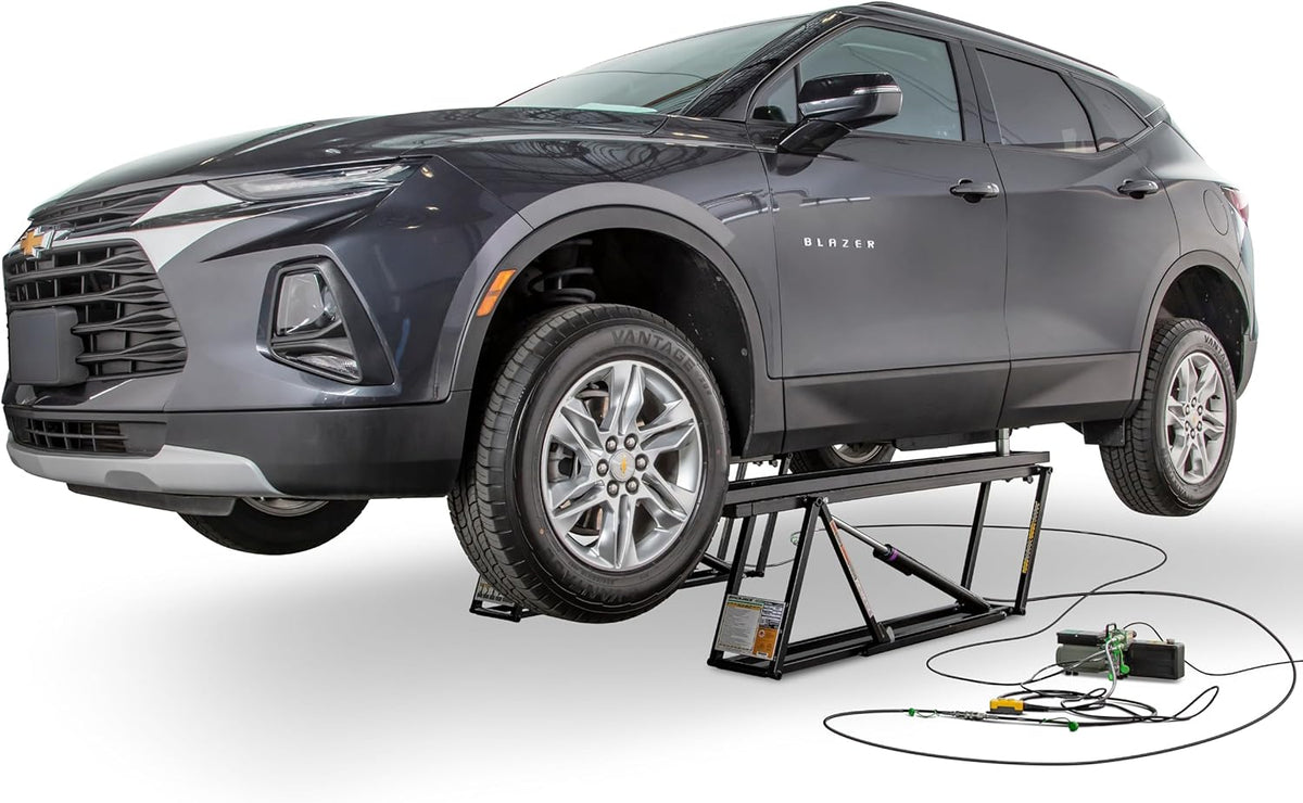QuickJack 6000TL Portable Car Lift with 6,000lb Capacity, with 110V Power Unit, Safe & Portable Design Garage Lift for Home, Garage, Shop, or Mechanic Auto Repair