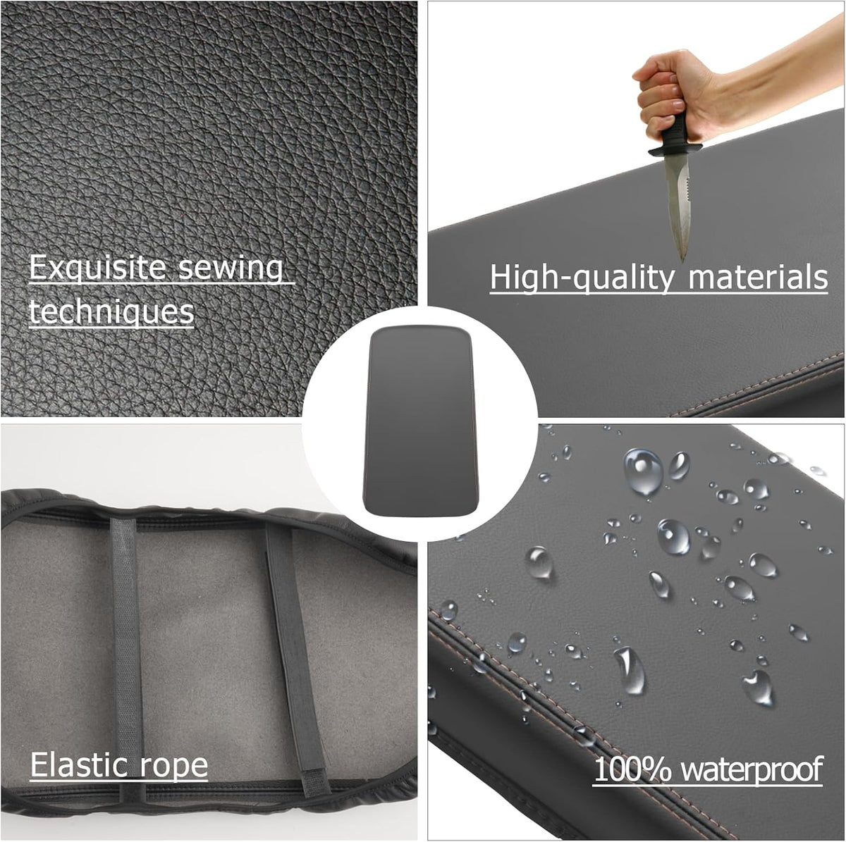 LUWU 2024 2025 Prologue Center Console Cover Compatible with 2024 2025 Honda Prologue Accessories 2025 Prologue EX/Touring/Elite Armrest Cover Center Console Pad Armrest Console Cover (Thin Black)