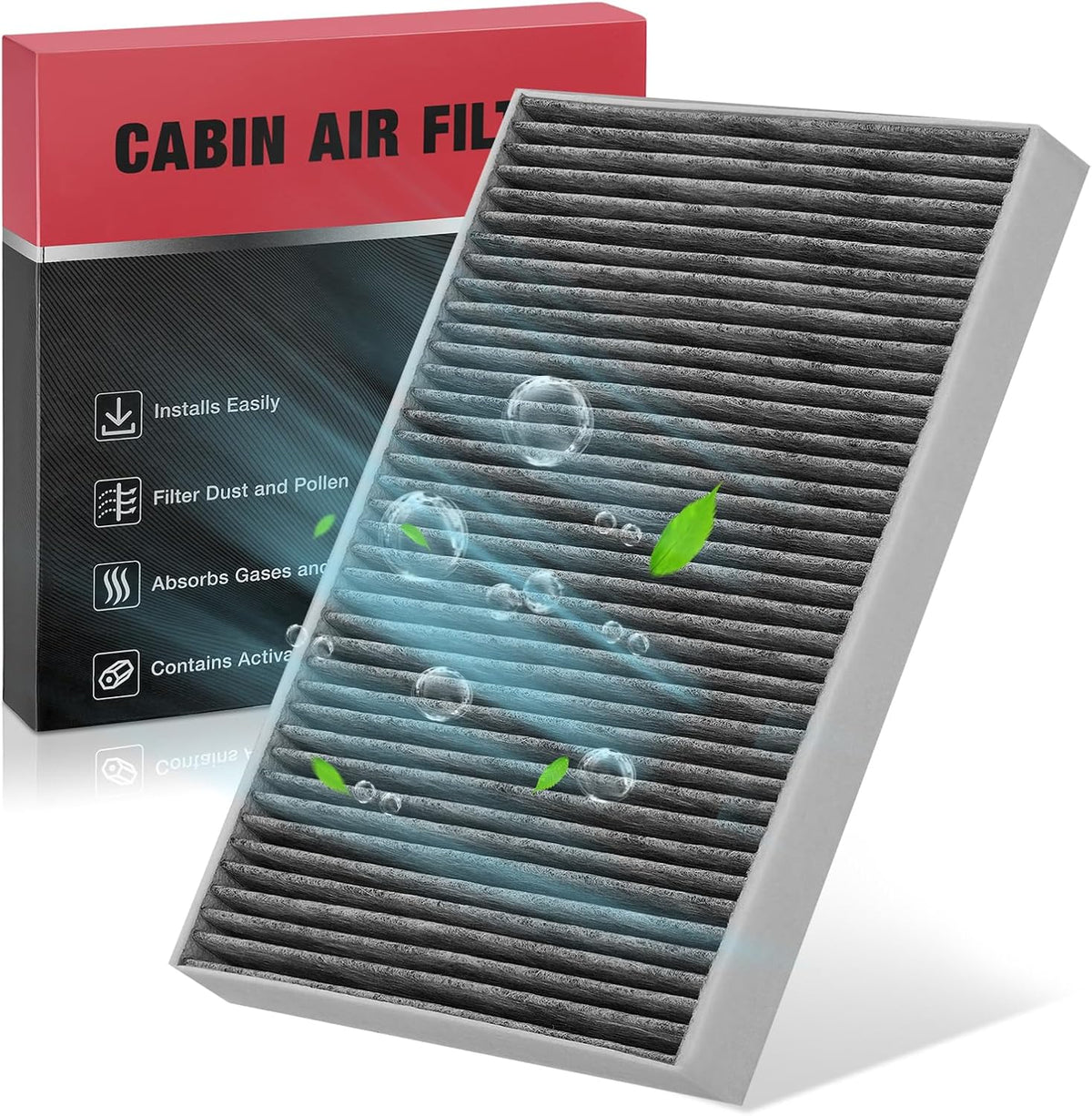 BDFHYK Cabin Air Filter with Activated Carbon Compatible with Audi Q5, Q5 PHEV, Q7, Q8, Q5 Sportback, A4/A6 allroad, A4/A5/A6/A8 Quattro e-tron, RS, RS5, S4, S5, Compatible with Porsche Cayenne, Macan