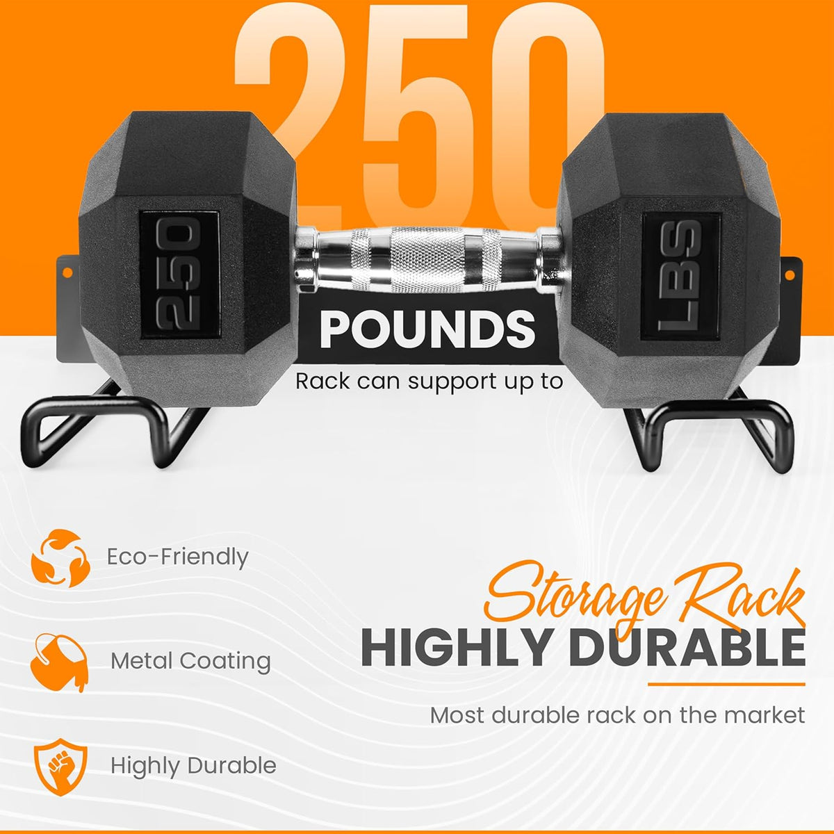 Heavy Duty Folding Chair & Tool Rack – Wall Mount Organizer for Garage, Garden, Beach & Camping – 2 Pack, 250 lbs Capacity Each