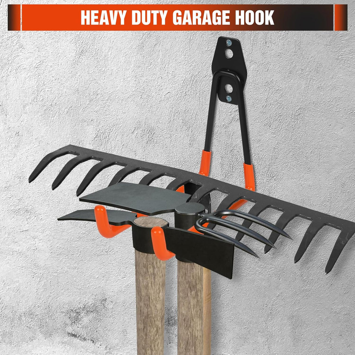 Garage Hooks Ladder Hooks for Hanging Heavy Duty Garage Organizer Wall Mount Metal Garage Storage Organization Tool Hanger Utility Rack for Garage Wall, Shed, Garden, Workshop