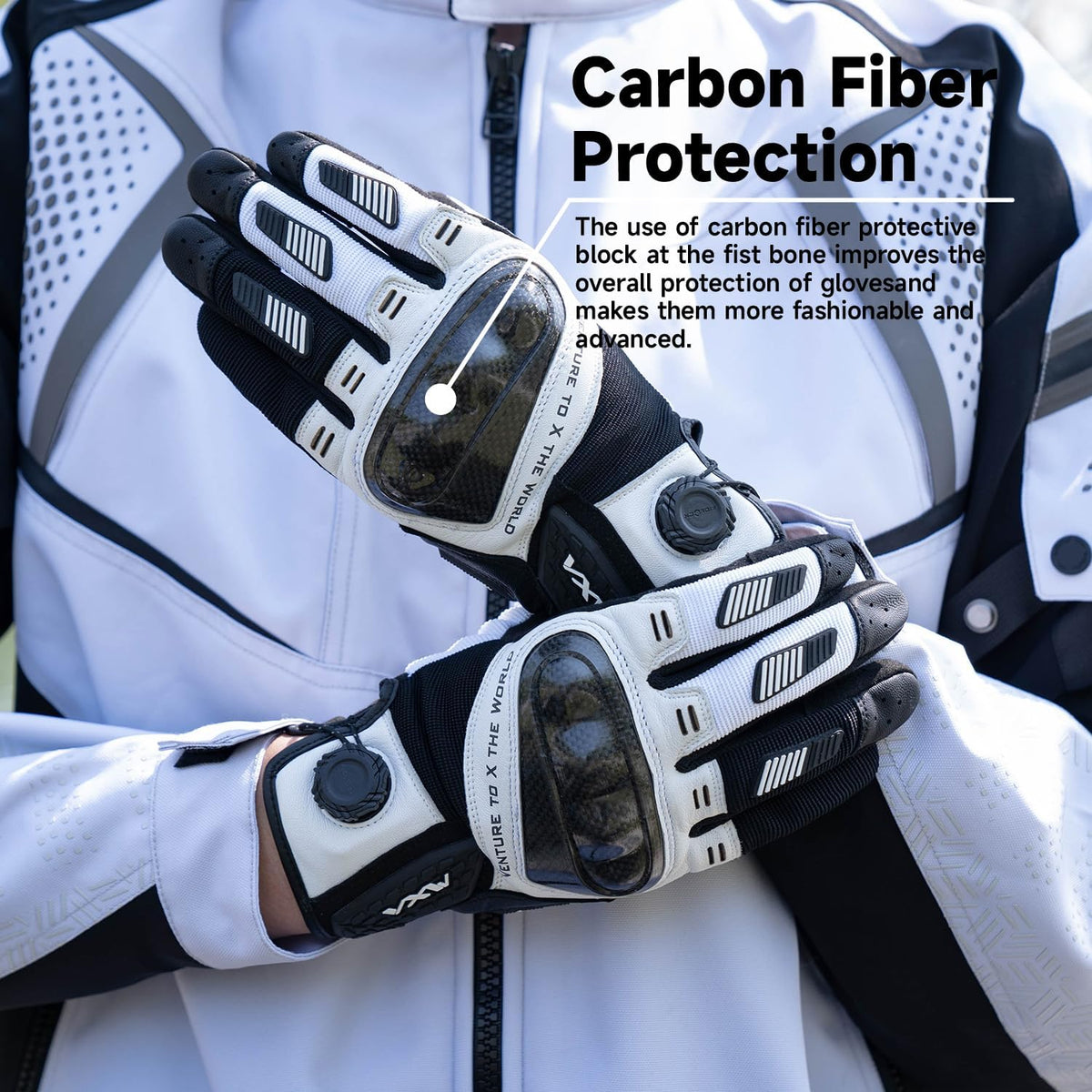 VXW High Protection Motorcycle Gloves for Men - Gel Palm Sliders& Joints Protection Design, High-Speed Sports Gear for MTB/ATV/BMX/Motocross/Racing/Dirt Bike Gear