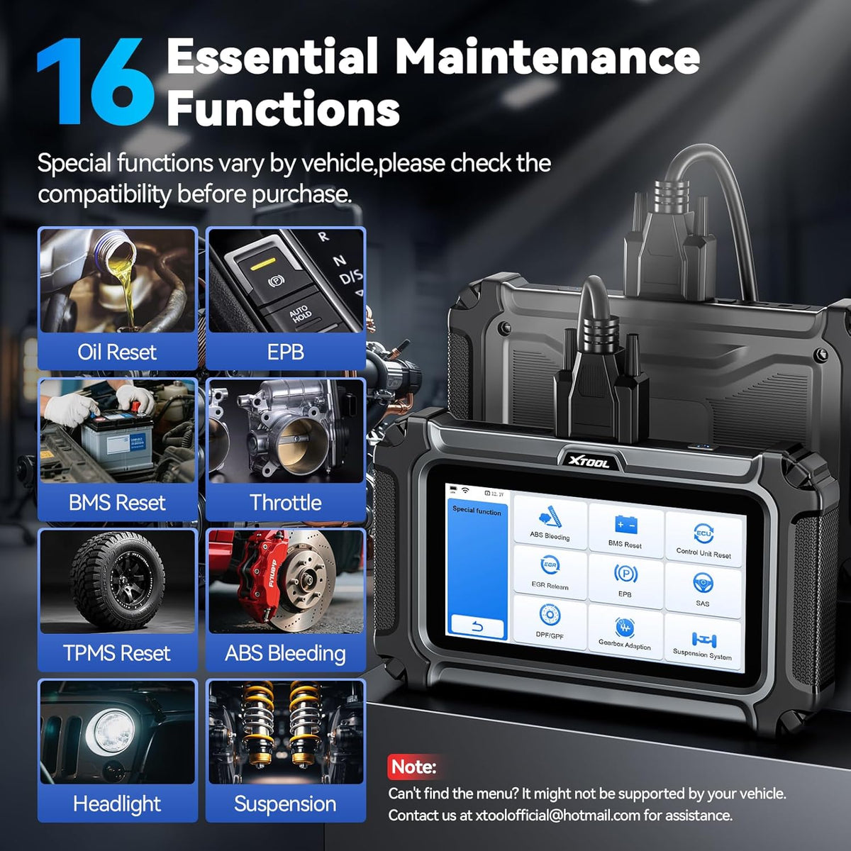 XTOOL D5S OBD2 Scanner - 2025 Code Reader for Cars & Trucks with 16 Resets, Crank Sensor Relearn, Throttle Relearn, EPB, FCA AutoAuth, CAN FD for GM, Engine ABS SRS Transmission Car Diagnostic Tool