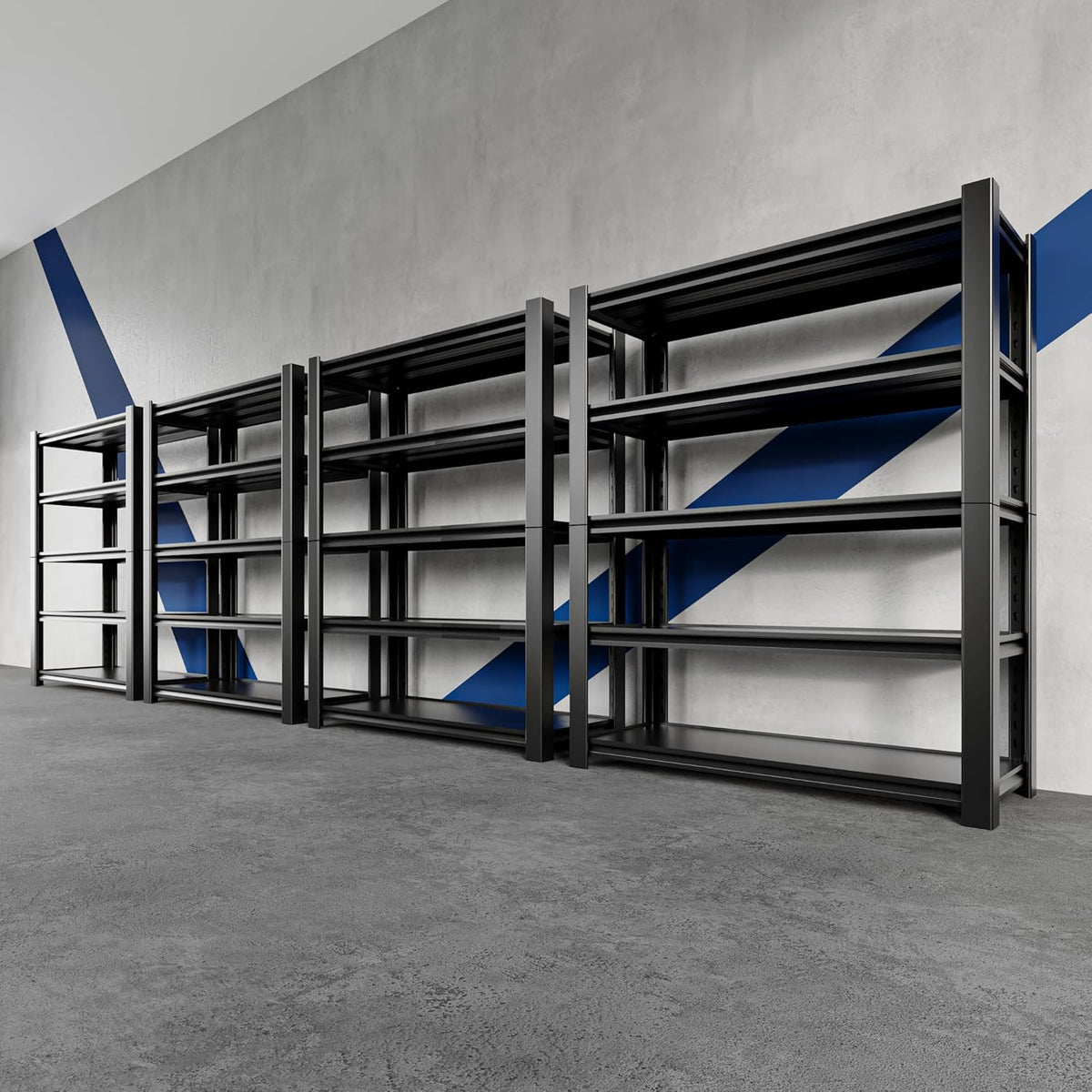 72" H x 48" W x 20" D 5-Tier Heavy Duty Garage Shelving Unit, 3000 LBS Capacity Metal Storage Rack,Adjustable Steel Shelves for Garage, Warehouse, Basement, Pantry, Workshop.4 Pack