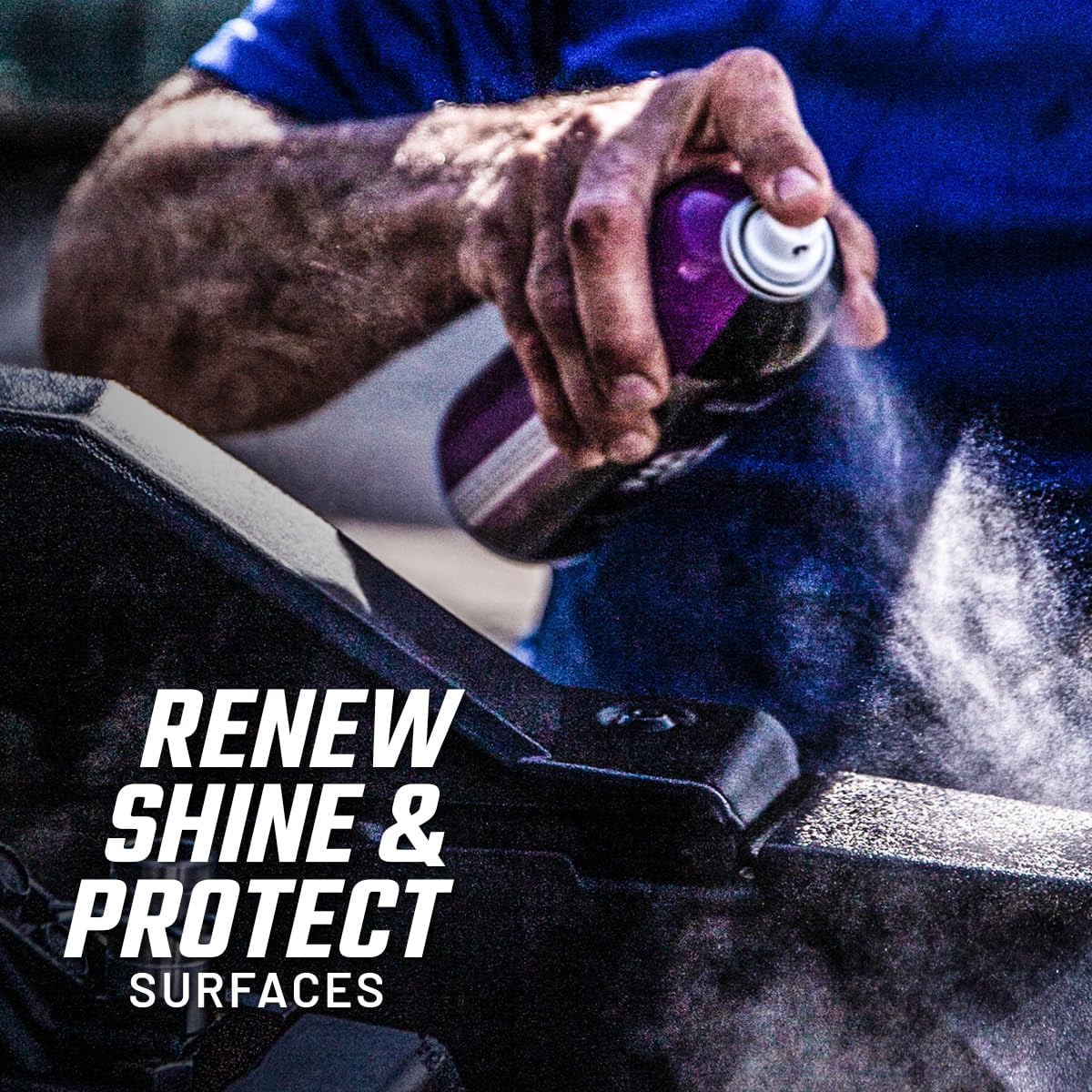 Slick Products Shine & Protectant, Long-Lasting High-Gloss Clear Coat Spray, Renew, Shine, and Protect Plastic, Vinyl, Rubber, Trim, and More (6-Pack)