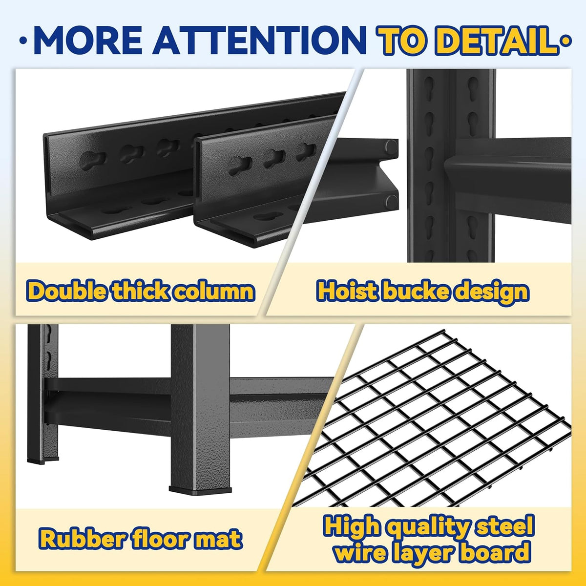 Garage Shelving,Heavy Duty 5-Tier Wire Shelving Unit - 72" H x 35.4" W x 15.7" D, 2500 lbs Load Capacity Storage Shelves,Adjustable Metal Shelves for Garage, Kitchen, and Pantry Storage