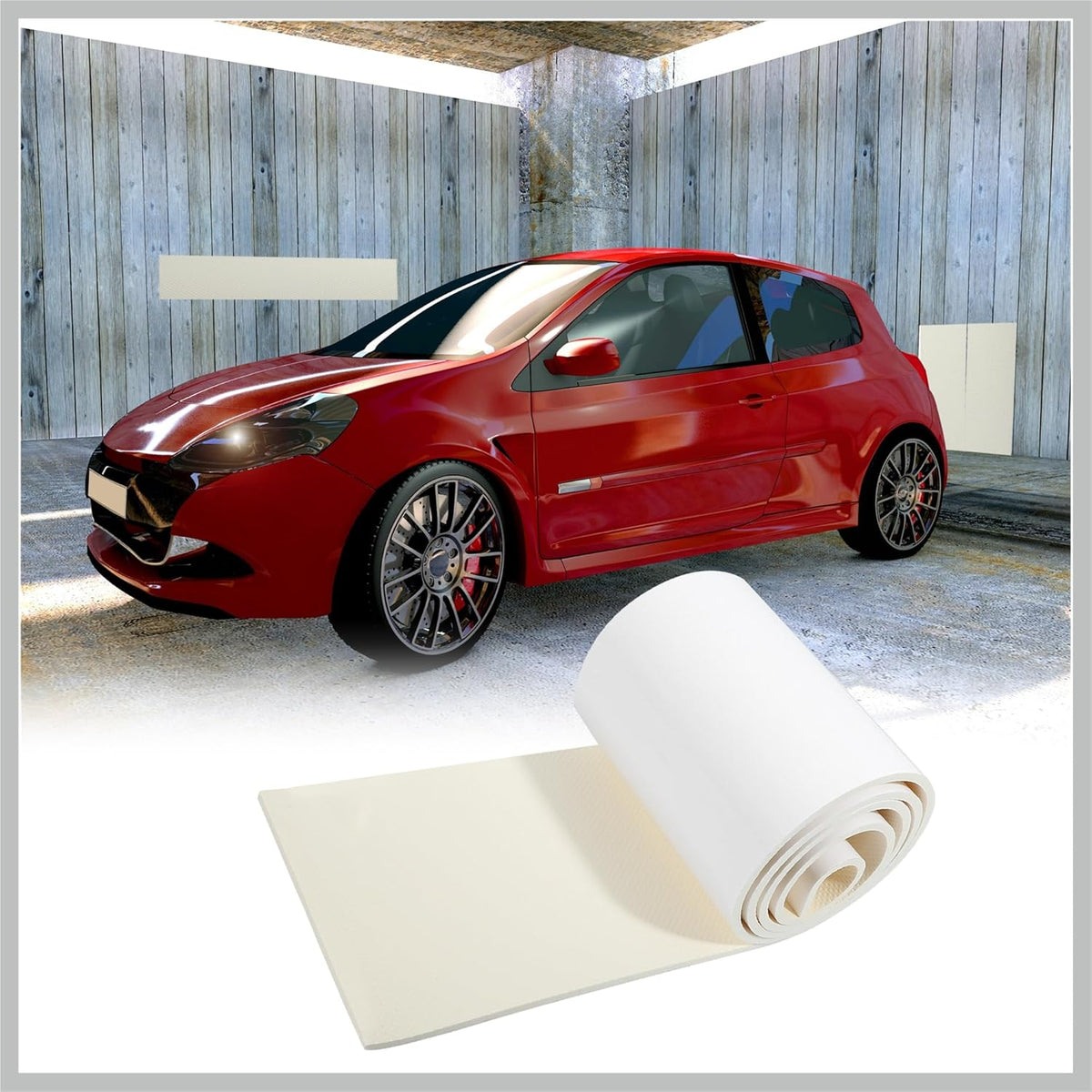 2000x200x6.5mm Car Garage Wall Guard Door Bumper Universal Protector Anti Collision Waterproof White Replacement Car Parts