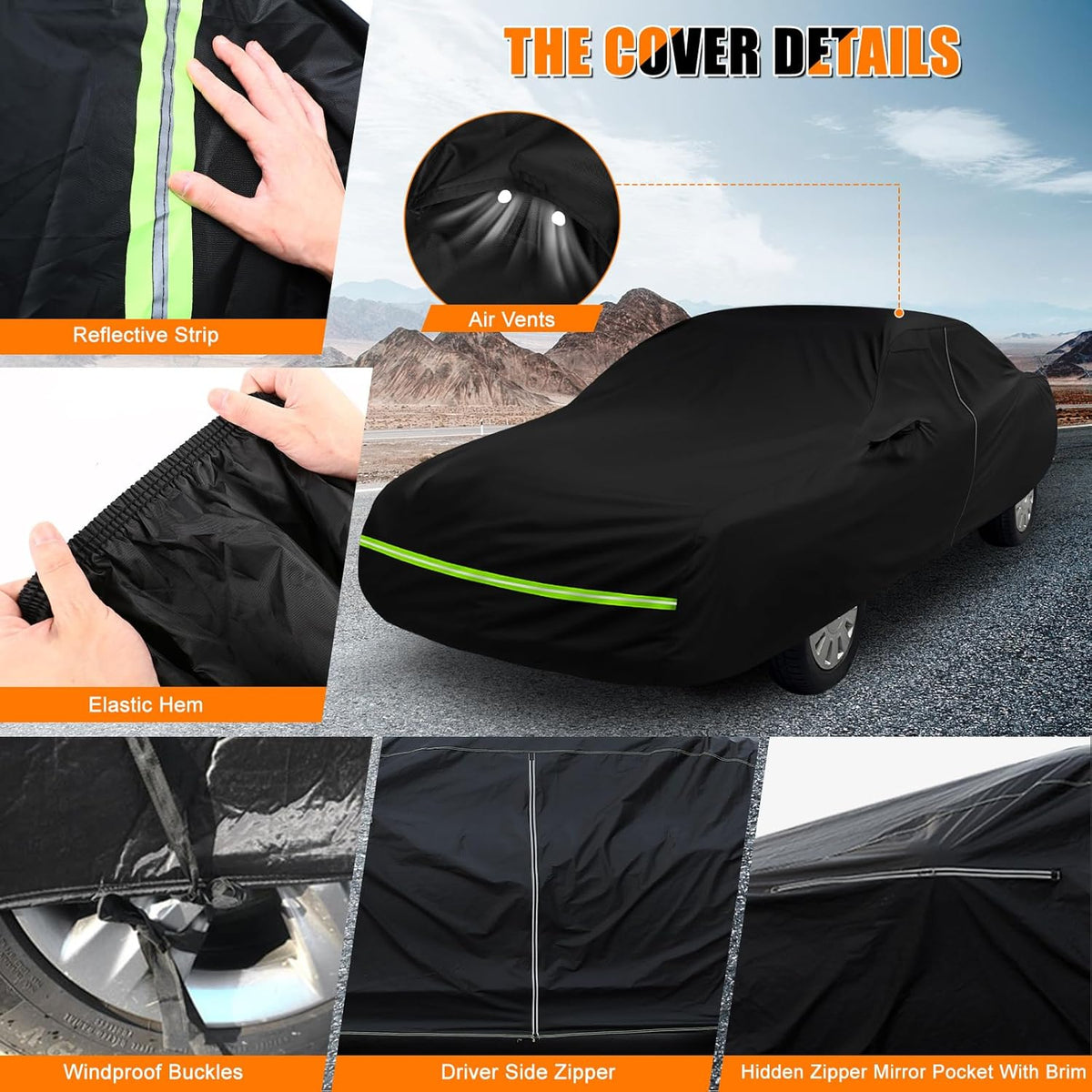 Car Cover Compatible with 1992-2012 Ford Crow Victoria, Custom Fit 300D Oxford with Cotton All Weather Full Car Cover