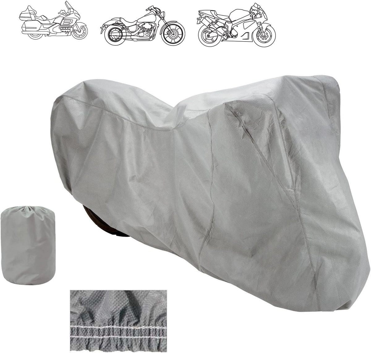SavvyCraft Motorcycle Storage Cover for Small Scooter Motorcycle Motorbike Fit up to 72" L