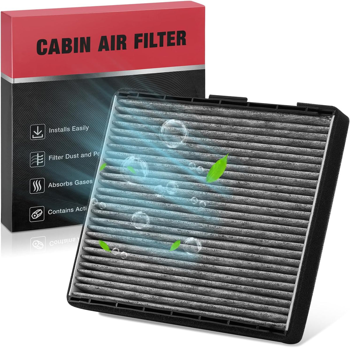BDFHYK CF10329 Cabin Air Filter with Activated Carbon Compatible with Hyundai 2001-2006 Elantra, 2007-2010 Entourage, 2003-2008 Tiburon, Compatible with Kia 2006-2010 Sedona 3.8L V6