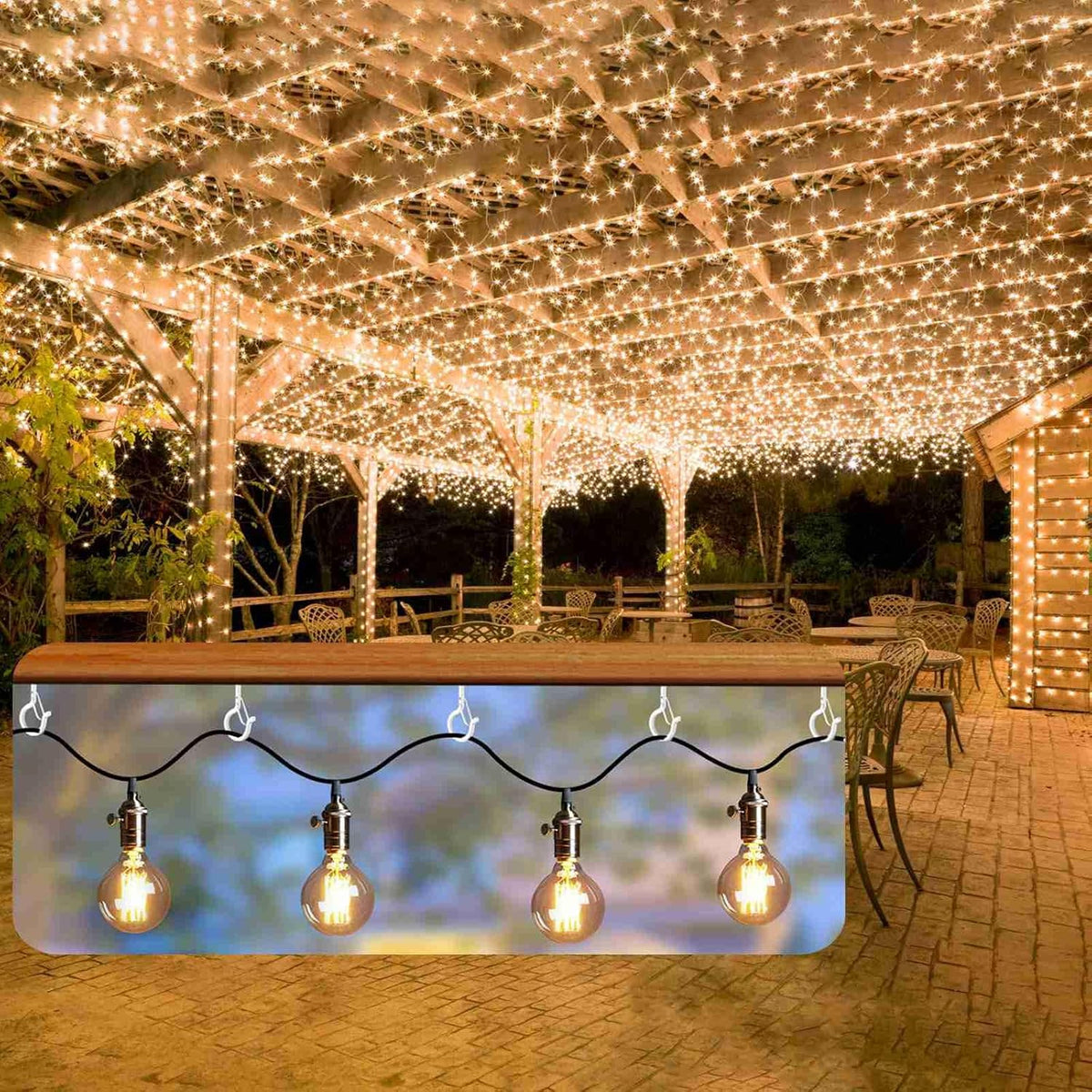 96 PCS Q-Hanger Hooks, Screw Hooks for Outdoor String Lights, Safety Buckle Design Cup Eye Hook for Hanging Christmas Lights, Plants, Mounted on Wall Ceiling, Include 1 Wing Nut Driver, White