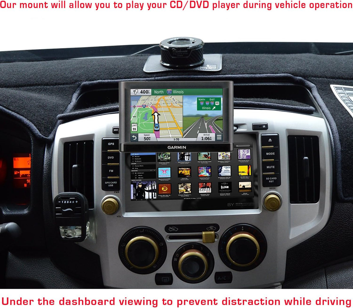 ChargerCity EasyBlade Car DVD Player CD Slot Mount & GPS Bracket Cradle for Garmin Nuvi 52 57LM 58LM 65 67 68 2689 Drive DriveSmart 50 51 52 60 61 LM LMT