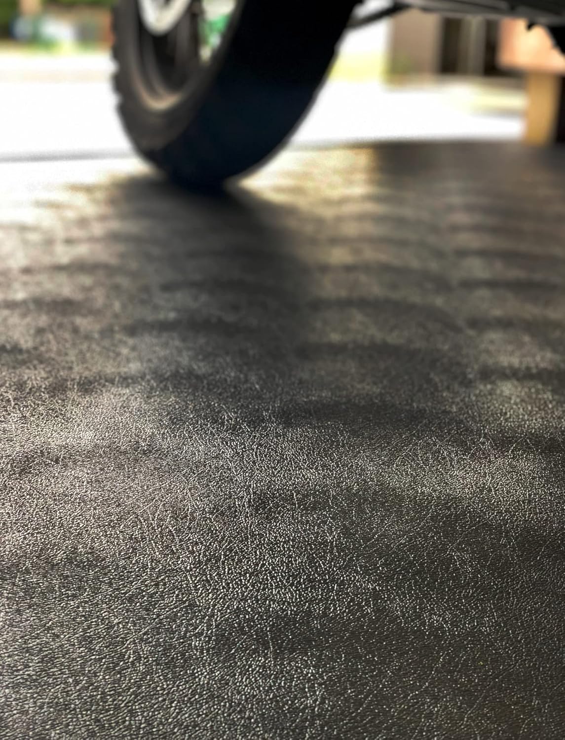 G-Floor Seamless Sheet Vinyl Shed Flooring Cover with Bonded Fibrous Backing - Levant Pattern (8' x 20', Slate Grey)