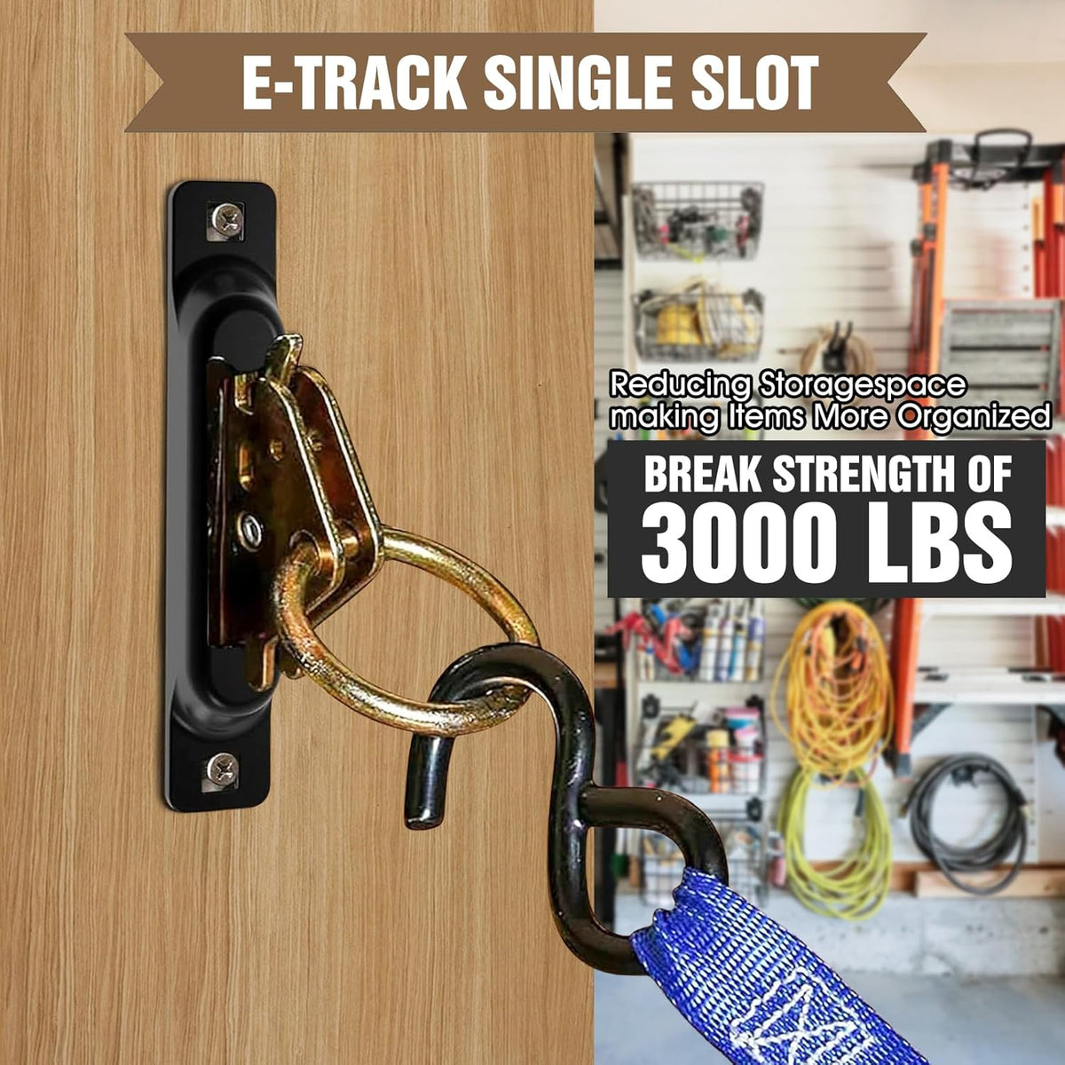 E Track Hook E Track Accessories ，E Track Accessories for Enclosed Trailer The dip molding Process is More Rust Resistant (6PCS E Track J Hooks+6PCS J Hooks Slot)