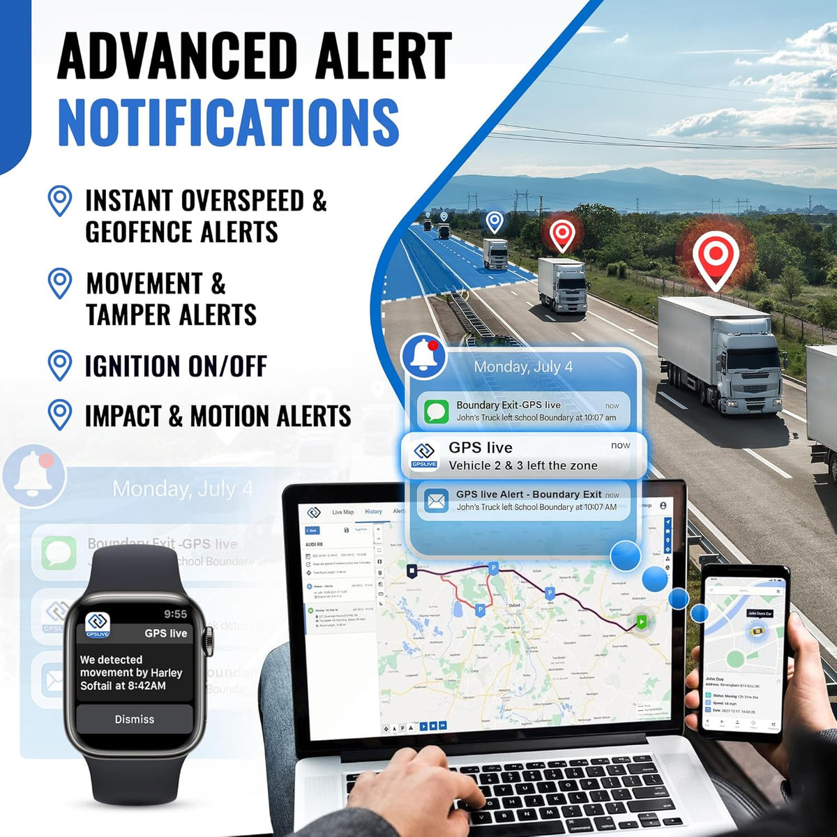 REWIRE SECURITY DB2 Wired GPS Tracker for Vehicles | Easy Installation on 8V–32V Batteries | Fits with Car, Truck, Trailer, RV, Van, Boat & Motorbike | Live Tracking | Low Cost Subscription Plans