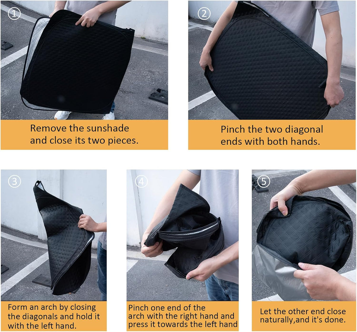 5 Layers Thick Car Windshield Sun Shade for Ford Maverick 2022-2024 Pickup Truck - Front Window Sunshade Sun Visor Accessories - Protector Vehicle Reflect UV Sun and Heat