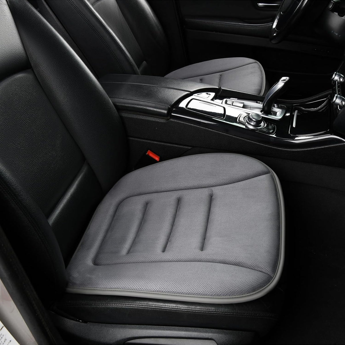 KAYI Car Seat Cushion, Memory Foam Car Seat Cushion, Anti Slip Rubber Bottom Car Seat Cushions for Driving, Suitable for Car and Office Chairs (Grey)