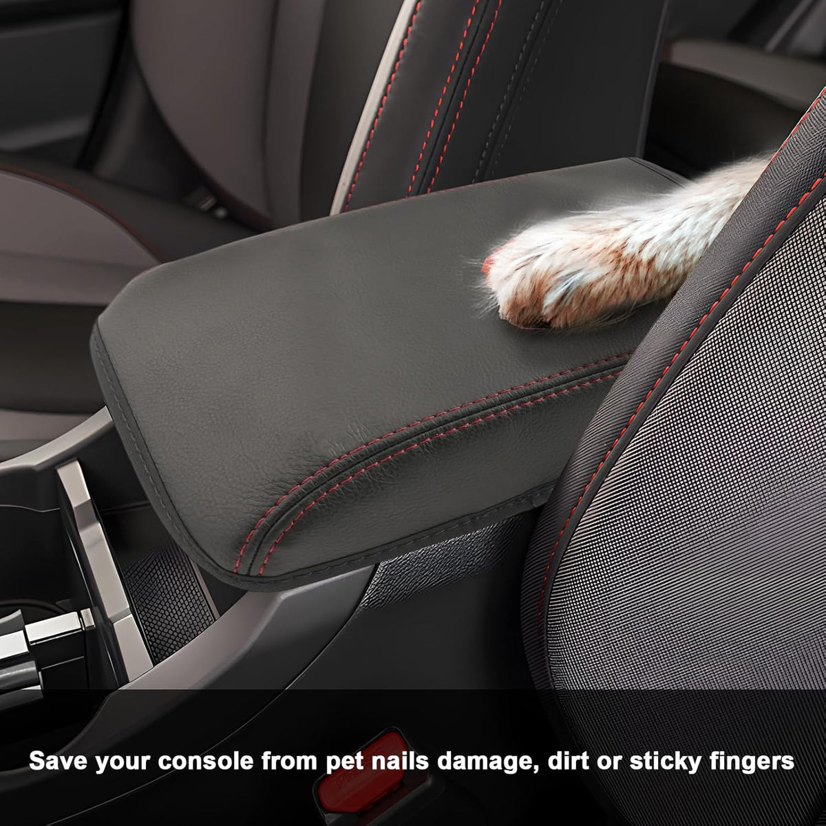 SXCY for 2022-2025 Subaru WRX Armrest Cover [Thin Cover] 2024 2025 WRX Center Console Cover for 2024 2025 Subaru WRX Console Cover 2024 2025 WRX Accessories [6-Speed Manual Gearbox Only]