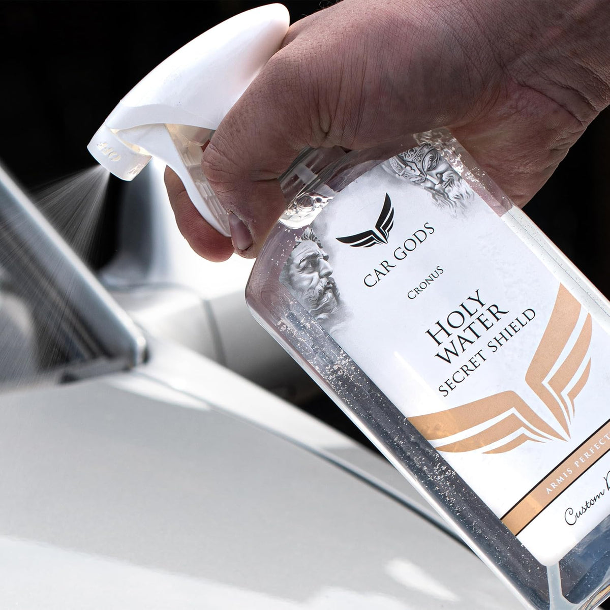 Car Gods Holy Water Secret Shield Polish, Paint Sealant, Protection Against Water and UV Damage, Hydrophobic Nano Coat Repels Dirt., 17 Fl Oz