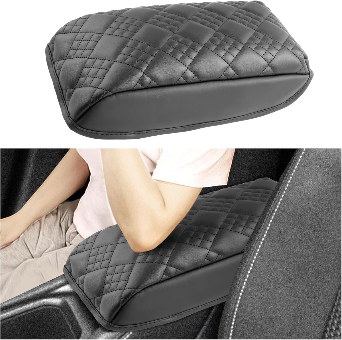 SXCY for 2025 Nissan Kicks Armrest Cover Pad for 2025+ Nissan Kicks Center Console Cover 2025 Kicks Middle Console Cover 2025 Kicks Center Console Armrest Cover Cushion (1.18 Inches-Added Pad)