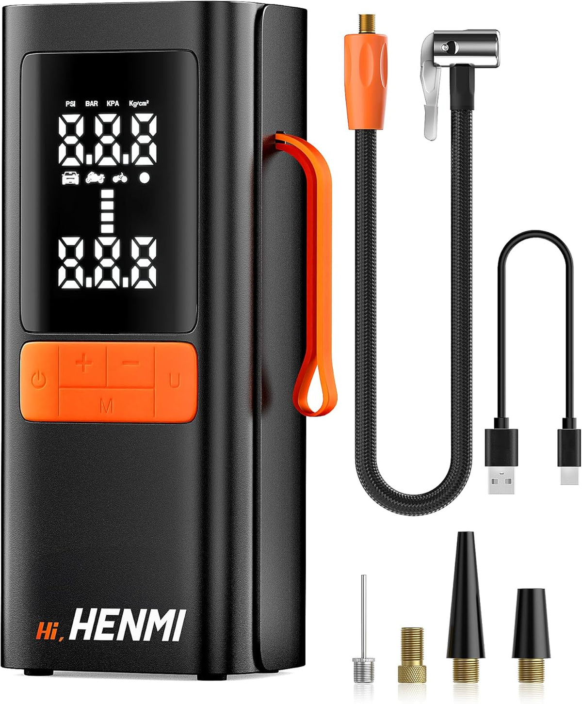 Tire Inflator Portable Air Compressor,Car Tire Air Pump Portable with Digital Pressure Gauge,18000mAh and 170 PSI Bike Tire Pump,Electric Air Pump for Motorcycle Tires,Bicycle Tires and Balls