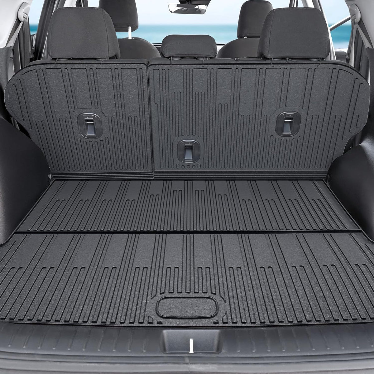 Floor Mats Set for 2023-2025 2026 Kia Sportage Gas, Full Coverage All Weather Floor Mats Cargo Mat with Backrest Protectors & Door Sill Guards for Sportage Accessories (No for Hybrid)